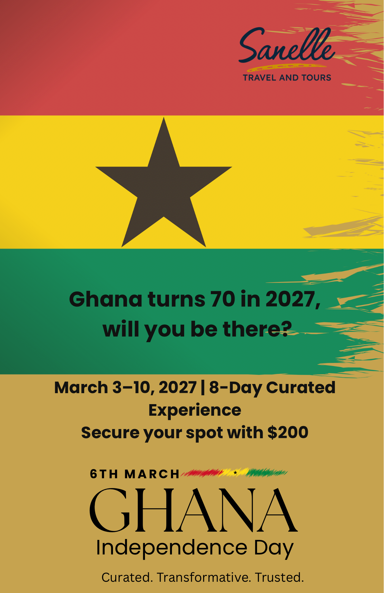 Ghana Turns 70 Flag (5).PNG
