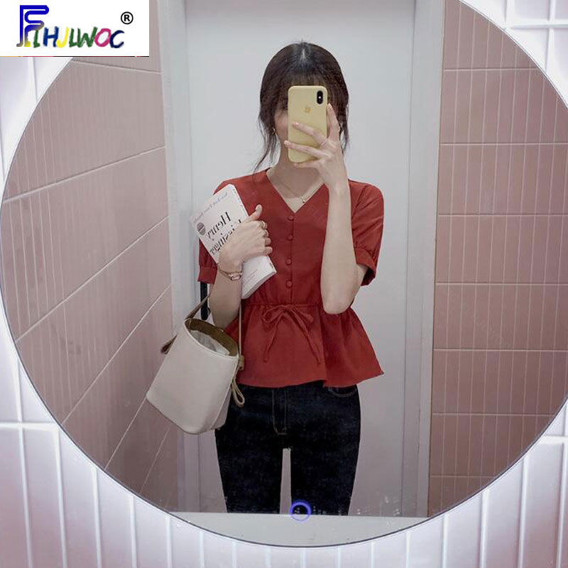 Thumbnail: Chic Summer Button Blouse for Women