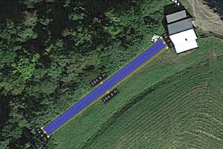 Proposed placement of the Hinsdale solar array