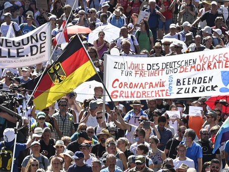 柏林感染率破200 聚众示威反口罩