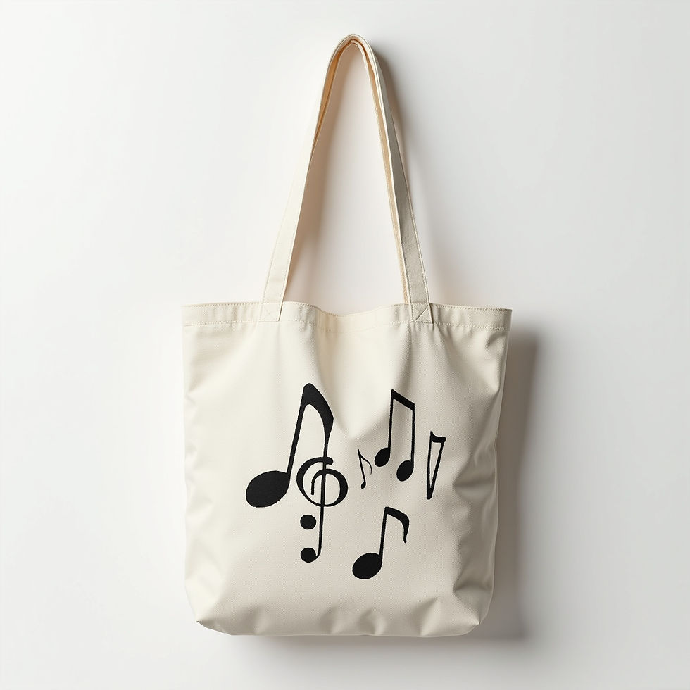 Music Notes Tote Bag