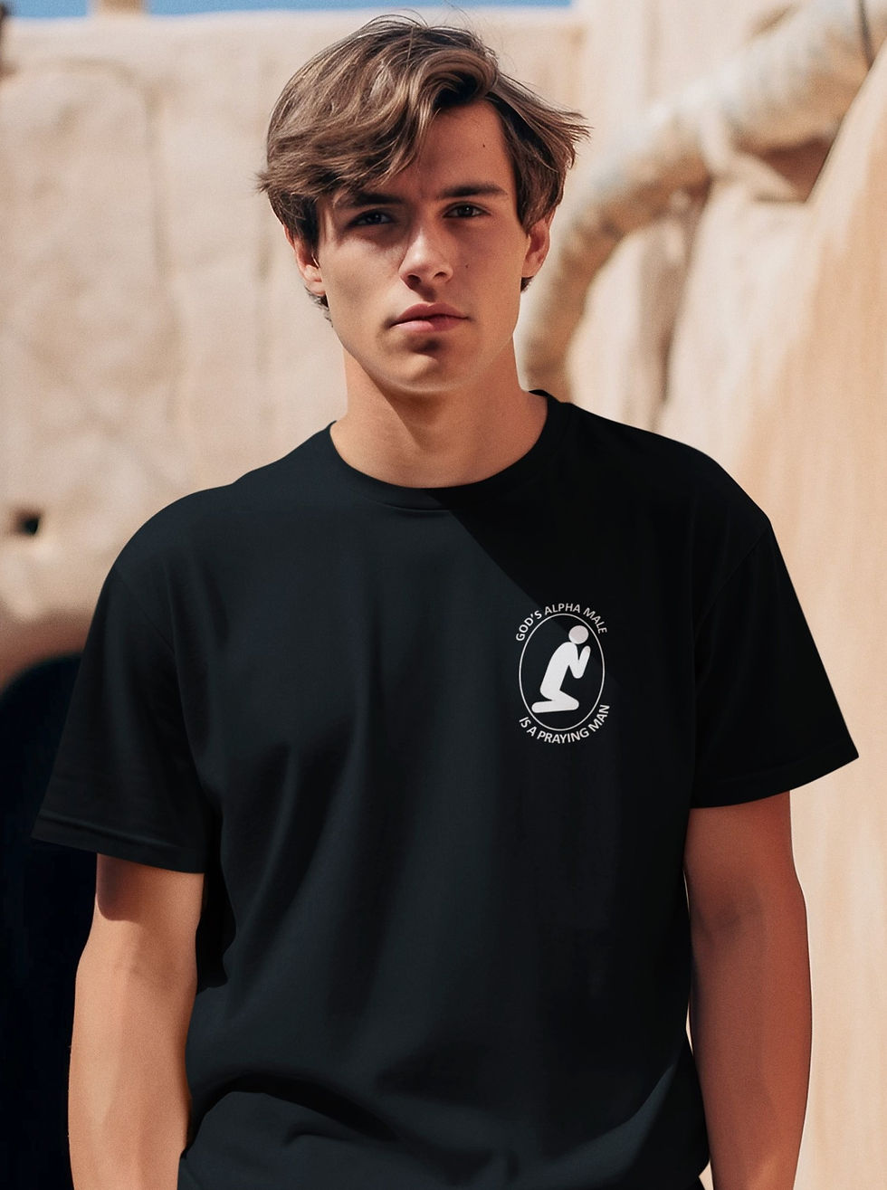 Thumbnail: God's Alpha Male Is a Praying Man - Tshirt