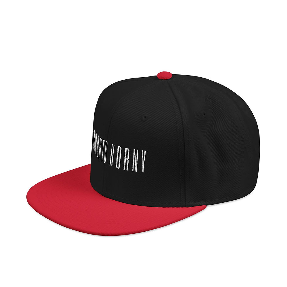 Thumbnail: Sports Horny Flat Bill Snapback Hat