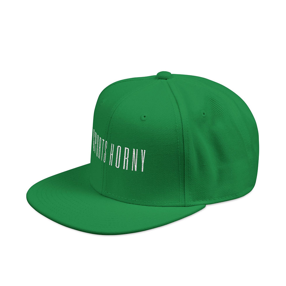 Thumbnail: Sports Horny Flat Bill Snapback Hat