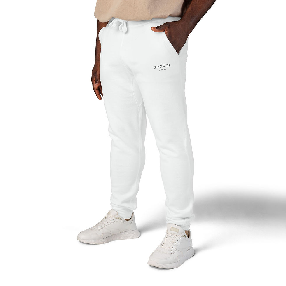 Thumbnail:  Sports Horny Embroidered Fleece Casual Joggers