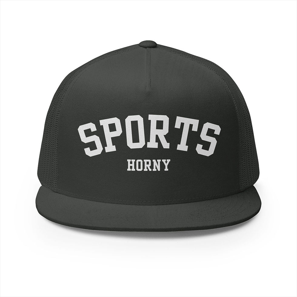 Thumbnail: Sports Horny Game Day Flat Bill Mesh Snapback