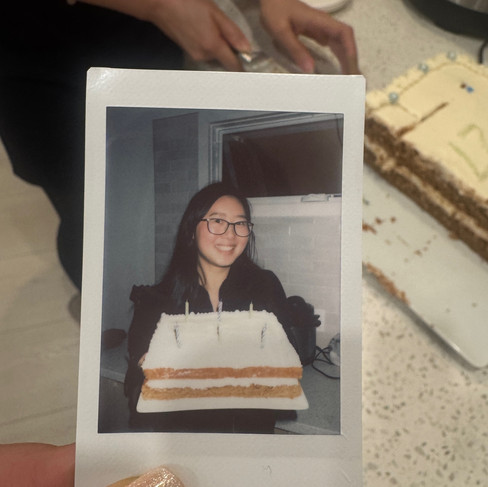 Me and An-Ya and our WIP canvases!