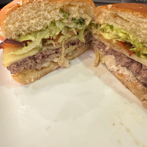 The cross-section of my burger didn't do it justice. Better than it looks.