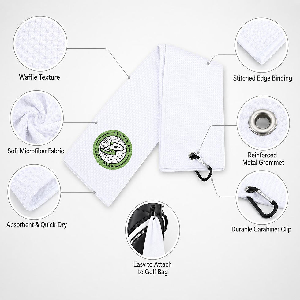 Thumbnail: Player B Embroidery Square Golf Towel（40x60cm）
