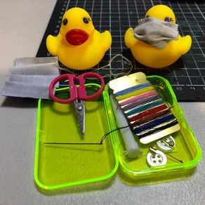 they got out the sewing kit to make their own masks