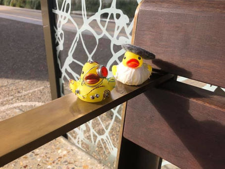 Today they took a ride on a tram for the first time