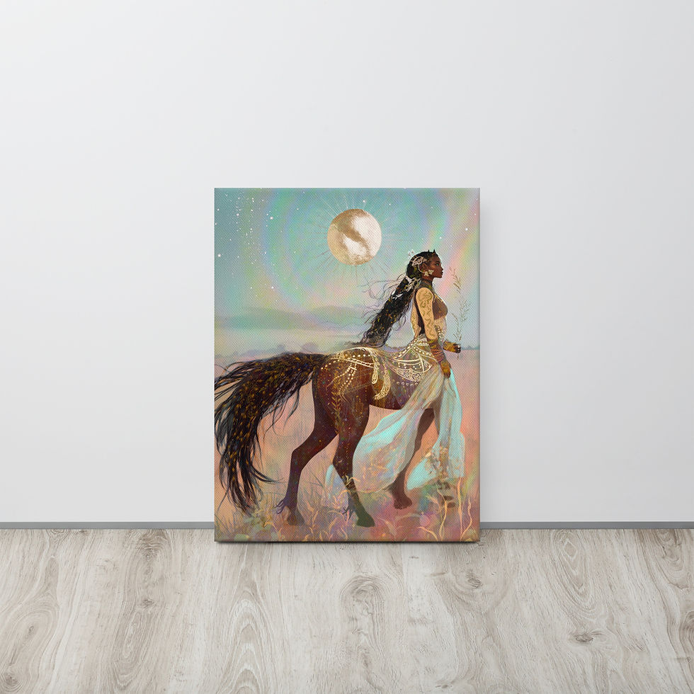 Thumbnail: Proud Centaur Woman, on Magical Steppe, Slim canvas