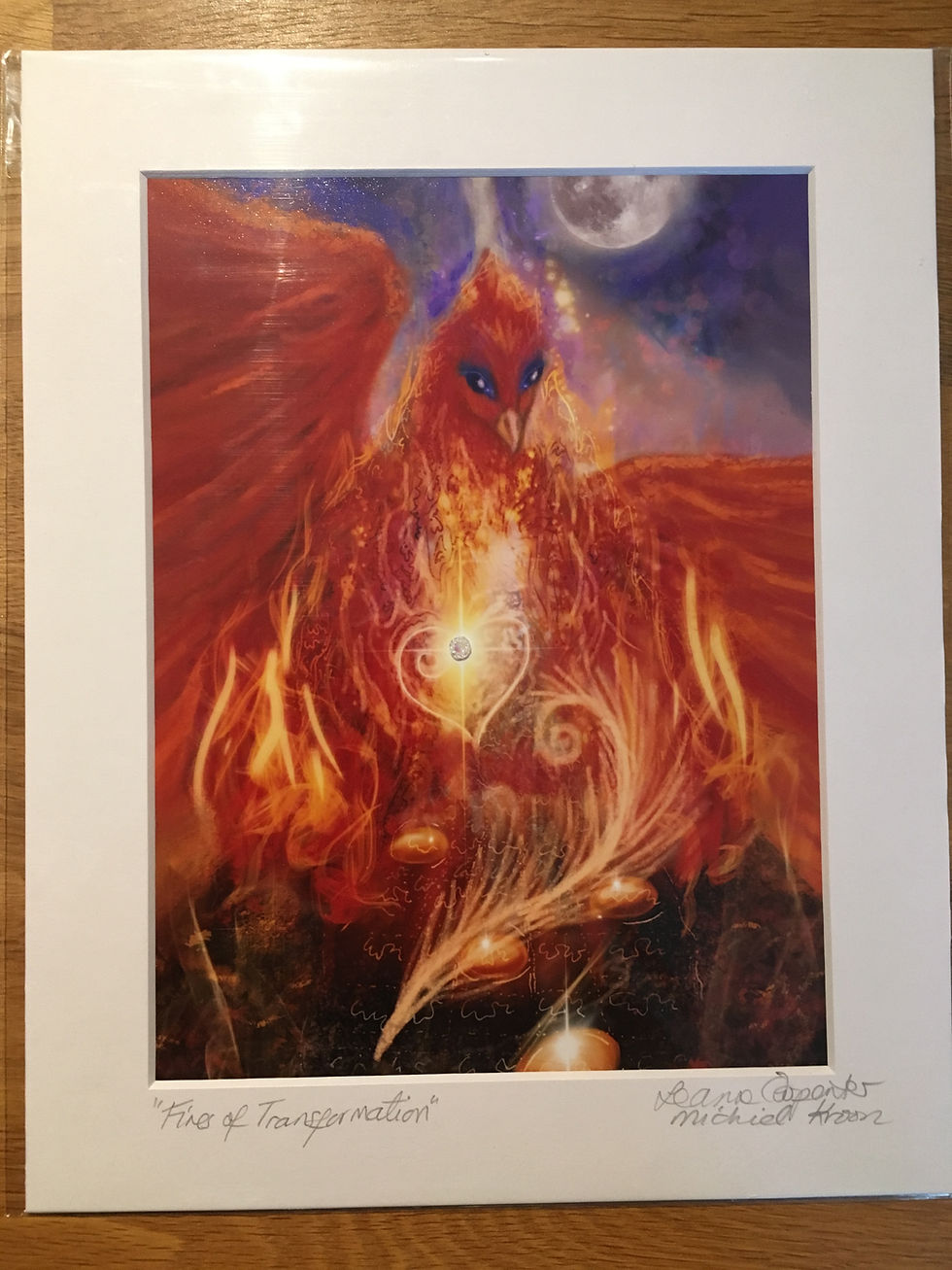Thumbnail: Fire of Transformation Signed, Mounted A5 Print with/without Sparkles