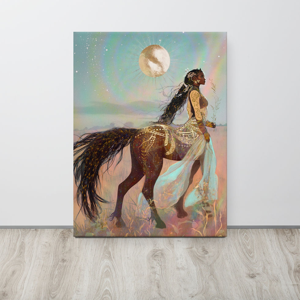 Thumbnail: Proud Centaur Woman, on Magical Steppe, Slim canvas