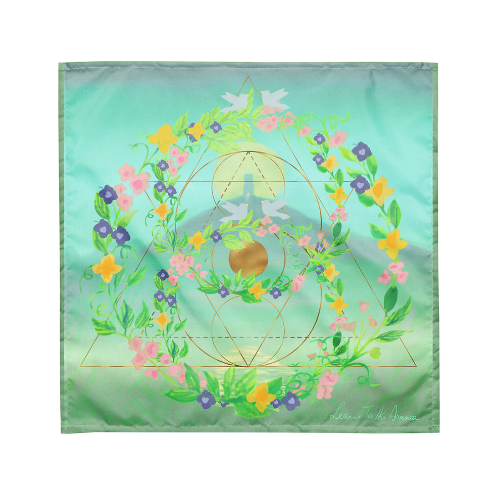 Thumbnail: Vesica Piscis Avalon Altar Cloth for Spring and Summer