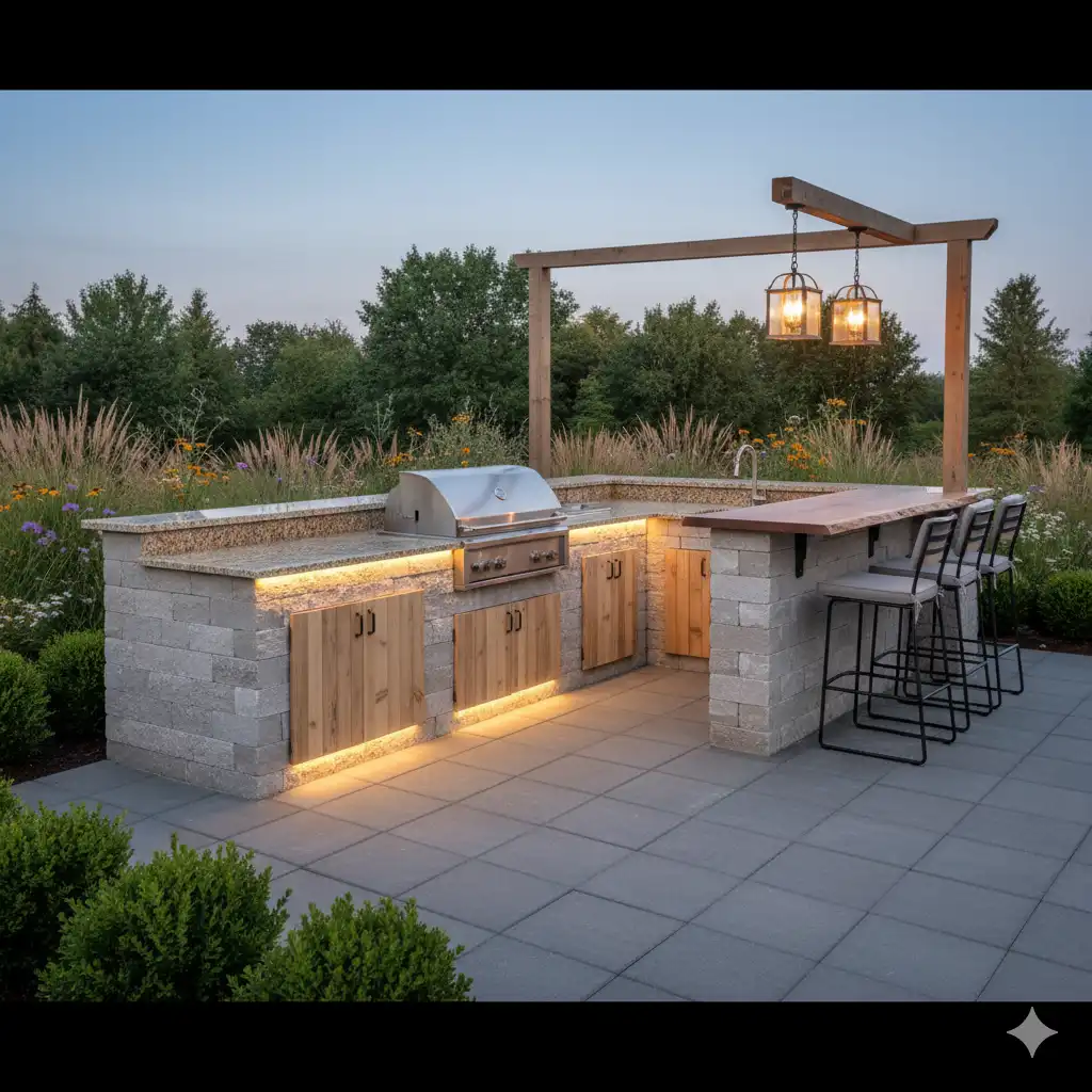 paver outdoor kitchens