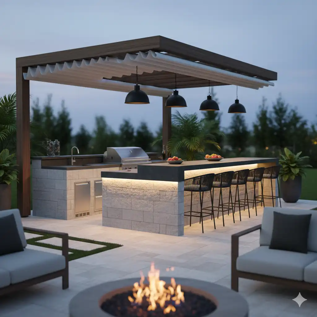 paver outdoor kitchens