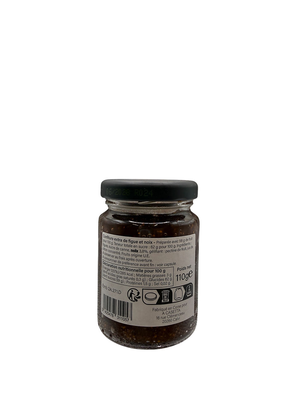 Miniature : Confiture de figue et noix 110gr verso