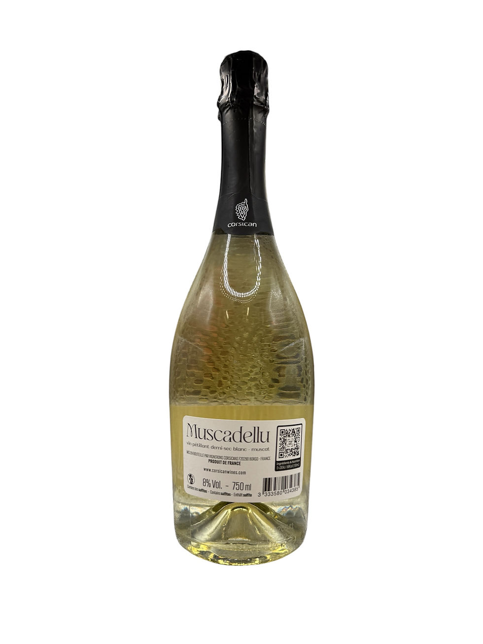 Miniature : Muscat pétillant Muscadellu blanc 75cl verso