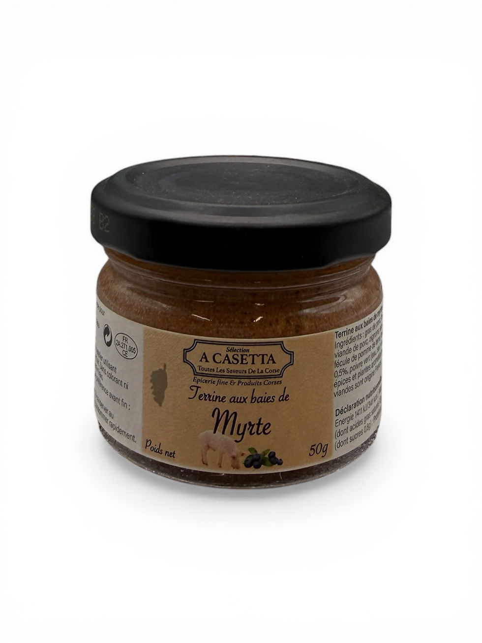 Terrine aux baies de myrte 50gr