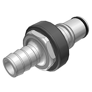 COUPLEUR MALE -CLAPET FACE PLANE - CANNELE 12,7mm- PP - JT EPDM