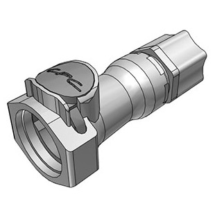 COUPLEUR FEMELLE AVEC CLAPET / OLIVE 1/2" OD - PP GRIS/EPDM