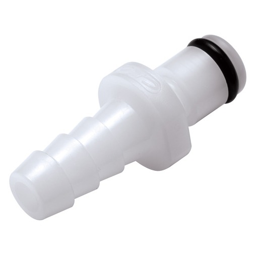 COUPLEUR MALE SANS CLAPET / BARB POUR TUBE ØI 6.4mm - POM/NBR