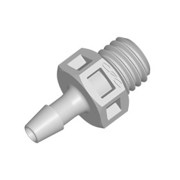 RACCORD FILETE 1/4-28 UNF / BARB POUR TUBE ØI 2.4mm - PP NATUREL