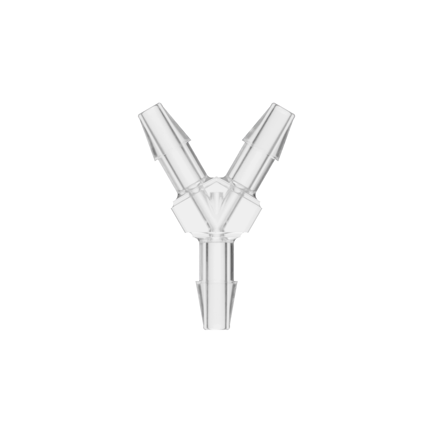 Y A 2 VOIES SYMETRIQUE 3x BARB POUR TUBE ØI 4.0mm - PC TRANSP.