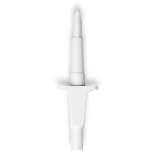 NON-VENTED SPIKE FOR 4.1mm OD or 4.8mm ID TUBE - WHITE ABS