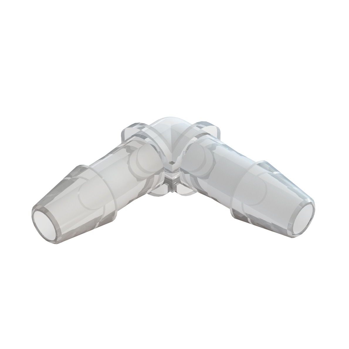 RACCORD EN L BARB POUR TUBE ØI 4.8mm - COPOLYESTER TRANSP.
