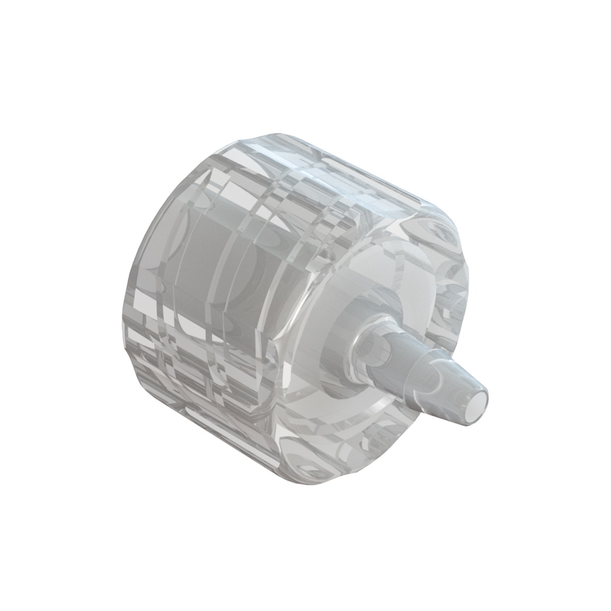 MALE LUER LOCK / BARB FOR 1/16"(1.6mm) ID TUBE - CLEAR MABS