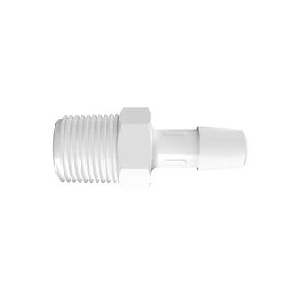 RACCORD FILETE 3/8" NPT / BARB ØI 9.5mm - PVDF NATUREL