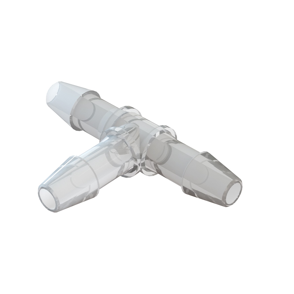 RACCORD EN T 3x BARB POUR TUBE ØI 3.2mm - COPOLYESTER TRANSP.