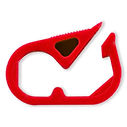 CLAMP ON/OFF POUR TUBE ØE 1.5-2.6mm - PP ROUGE