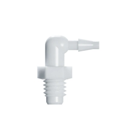 RACCORD EN L FILETAGE 10-32 UNF / BARB ØI 1.6mm - PA BLANC