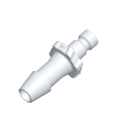 RACCORD A BAIONNETTE MALE / BARB POUR TUBE ØI 4.8mm - PA BLANC