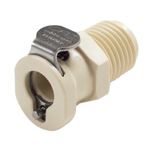 COUPLEUR FEMELLE AVEC CLAPET / FILETE 1/4" NPT - PP/EPDM