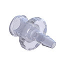 FEMALE LUER LOCK / BARB FOR 3/32"(2.4mm) ID TUBE - PC RAD.
