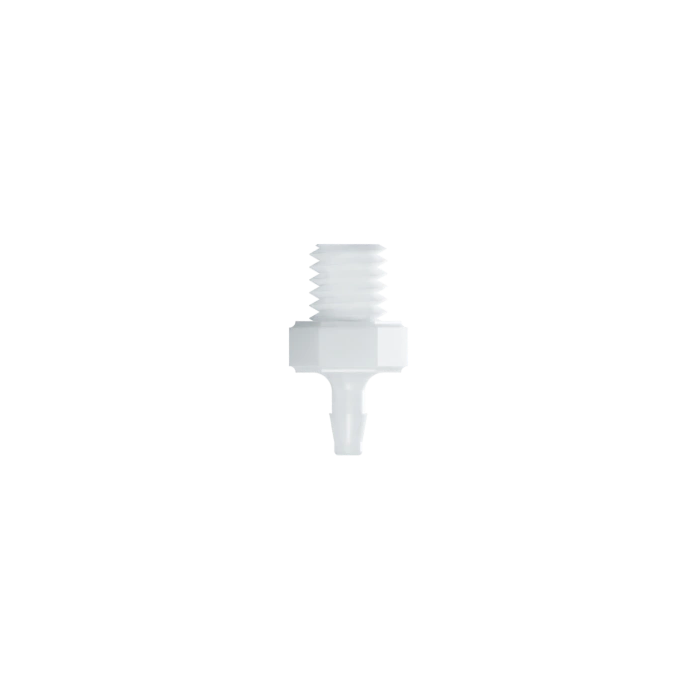 RACCORD FILETE 10-32 UNF / BARB POUR TUBE ØI 1.6mm - PA BLANC