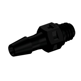 RACCORD FILETAGE 10/32" TAPERED-POUR TUBE ØI 3.2mm - NYLON NOIR