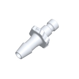 RACCORD A BAIONNETTE MALE / BARB POUR TUBE ØI 4.0mm - PA BLANC