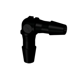 RACCORD COUDE 90°- CANNELE Øi 3.2mm- NYLON NOIR