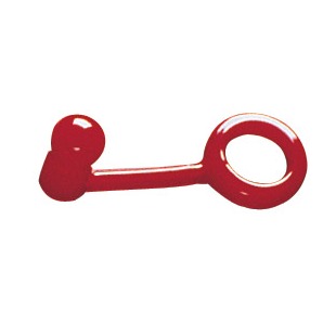 BOUCHON AVEC LIEN POUR COUPLEUR MPC - PVC ROUGE