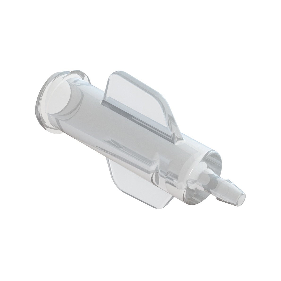 LUER LOCK FEMELLE A AILETTES / BARB POUR TUBE ØI 1.6mm - PC TRANSP.