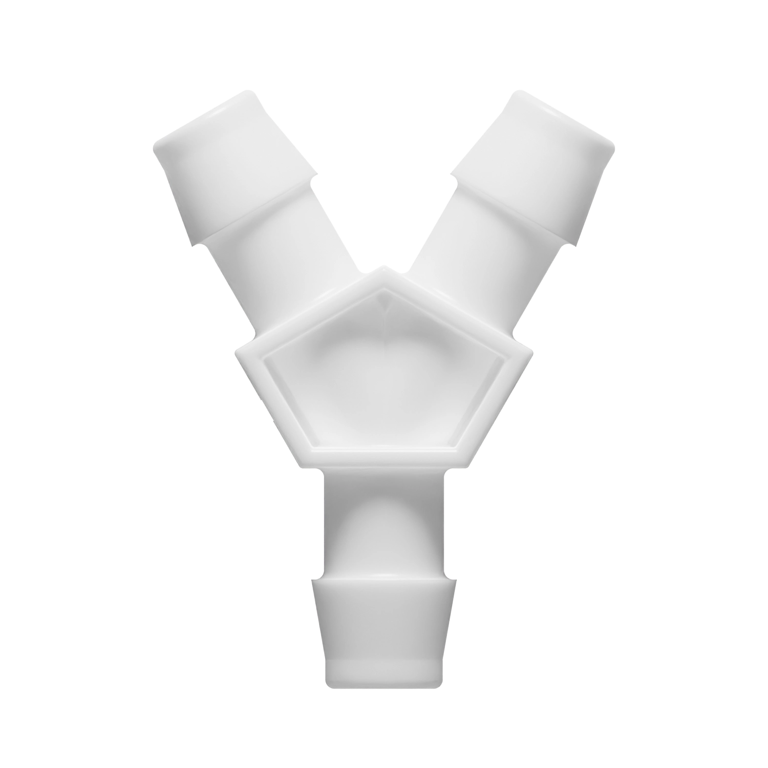 Y A 2 VOIES SYMETRIQUE 3x BARB POUR TUBE ØI 9.5mm - PA BLANC