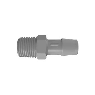 RACCORD FILETE 3/8" NPT / BARB ØI 12.7mm - PVDF GRIS