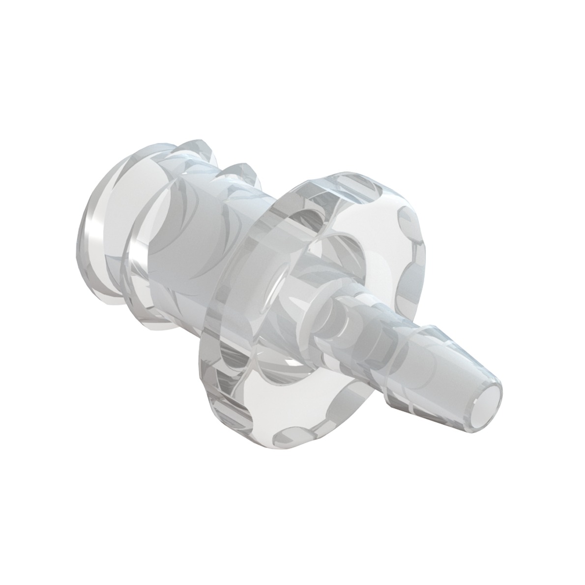 LUER LOCK FEMELLE ISO-7 / BARB POUR TUBE ØI 2.4mm - ABS TRANSP.