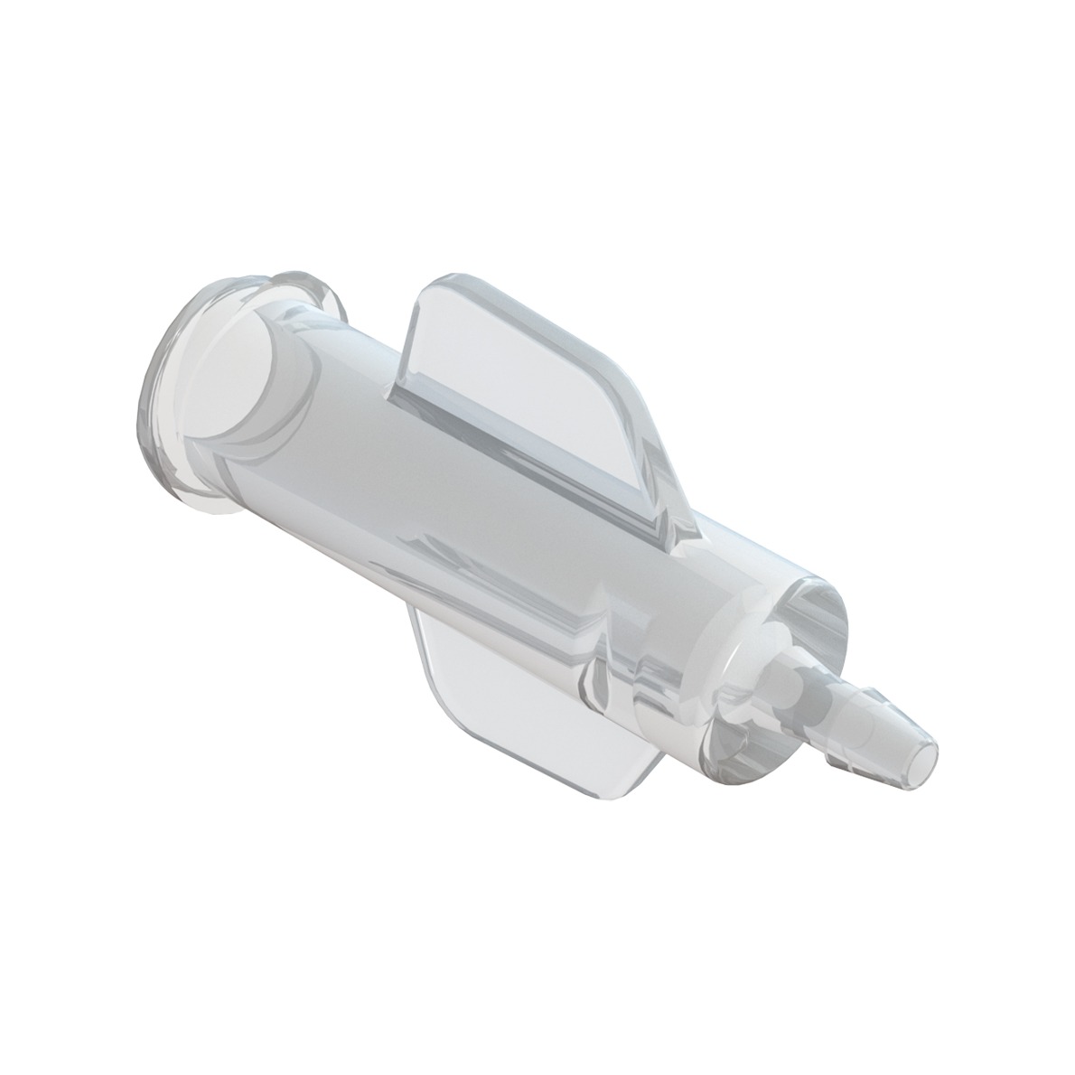 LUER LOCK FEMELLE A AILETTES / BARB POUR TUBE ØI 1.6mm - MABS TRANSP.