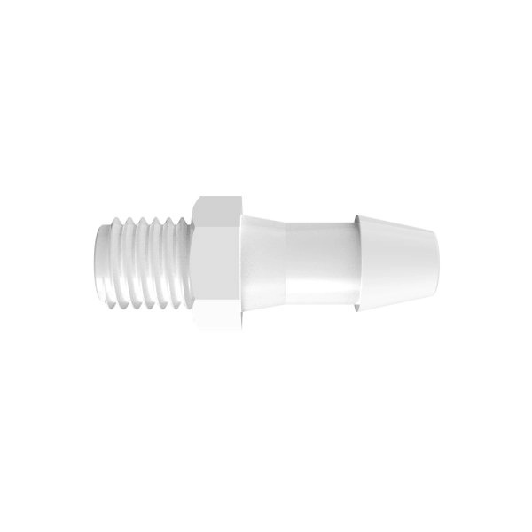 RACCORD FILETE 1/4-28 UNF / BARB POUR TUBE ØI 4.8mm - PP BLANC